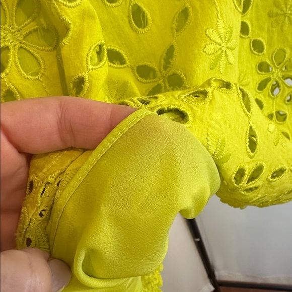 J. Crew Lime Green Eyelet Top - Picture 4 of 4